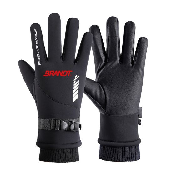 Picture of Black Water-resistant Winter Glove with Gripped Palm/Fingers